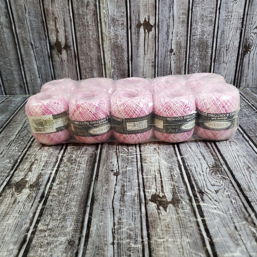 Sullivans Natural Soft 4 PLY Crochet Knitting Cotton Pack Of 50g Ball Vari B/Pnk